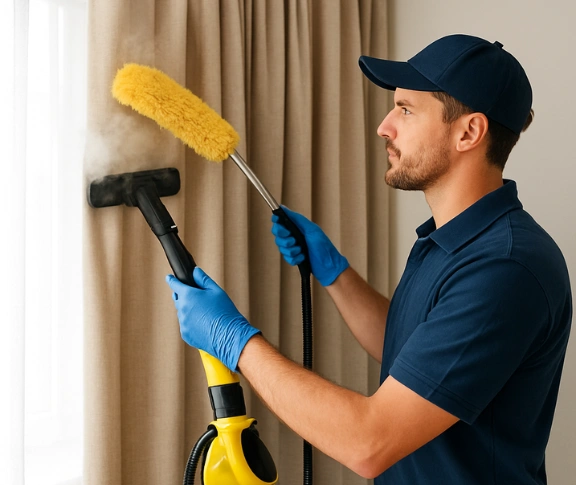 Trusted residential curtain cleaning technician Matty Curtain Cleaning hmas-waterhen-nsw QLD